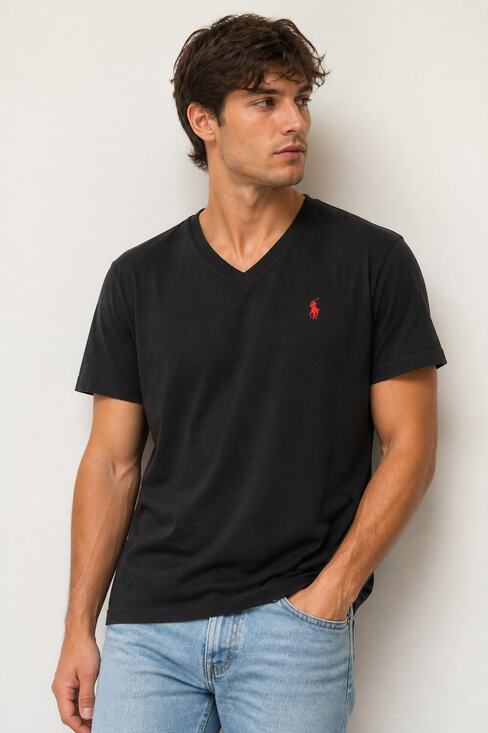 Polo Ralph Lauren Other - Polo Ralph Lauren Men's Black V-Neck Pony Logo T-Shirt XL